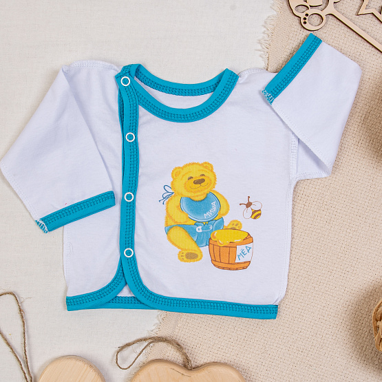 Р-145 Рубашечка на кнопках, с принтом