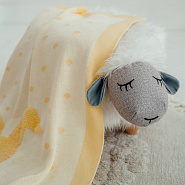 ПВ-39 Плед вязаный «Зая». Желтый