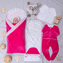 №121 Комплект на выписку "Lovely", розовый 