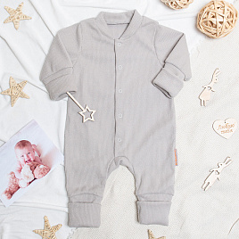 Комбинезон из трикотажа  "лапша", арт.М-510, серый