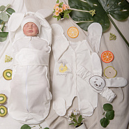 Летний комплект на выписку «Sweet Rabbit» №103 розовый