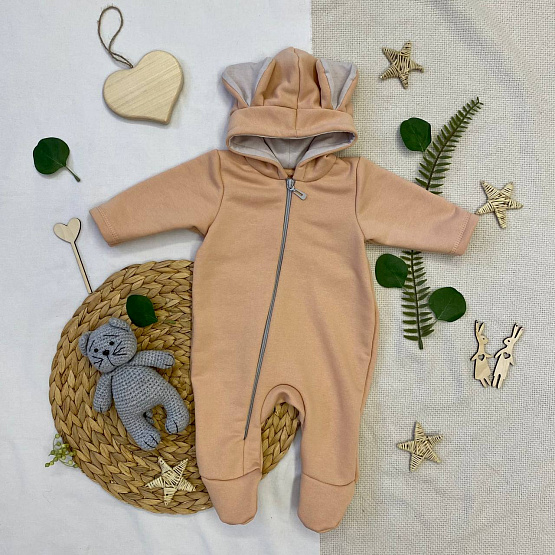 М-517 Комбинезон детский "Ушастик" персик