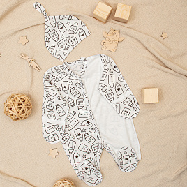 Комбинезон на кнопках с шапочкой № М-469