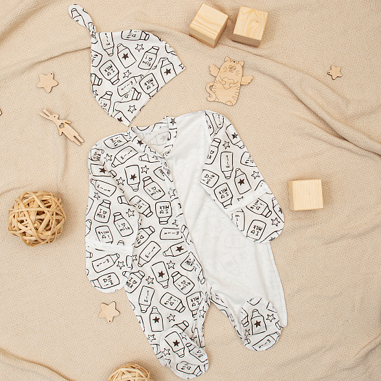 Комбинезон на кнопках с шапочкой № М-469