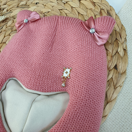 Шапка-шлем дет. "Ушки", для девочки 2-5 лет арт.Б-290