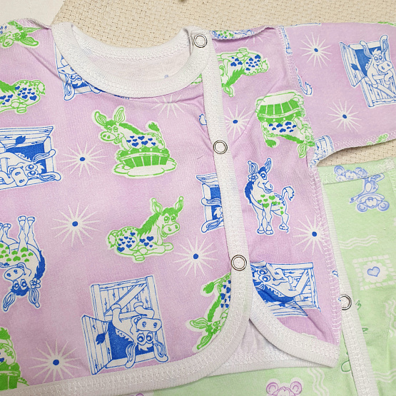 Р-141 Рубашечка детская, со смещенной застежкой на кнопках