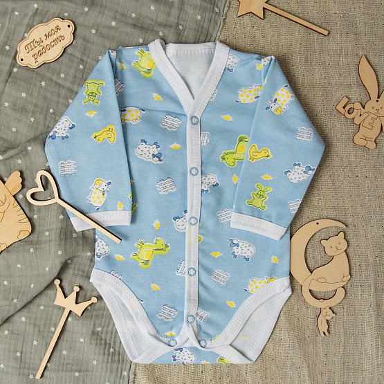 №Д-08 Боди детское с длинным рукавом, футер