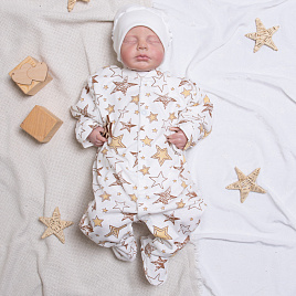  М-518 Комбинезон-слип детский, кулирка, Звезды