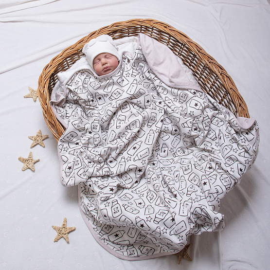 0882 Плед "Уютный" из двойной кулирки, р.100*100см