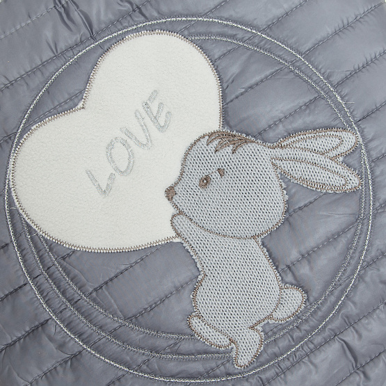 Конверт прогулочный Зайка «Love» арт.11-406