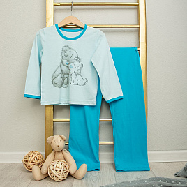 Пижама с принтом арт.П-105, голубой