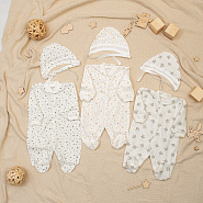 Комплект для новорожденного комбинезон с шапочкой арт.М-446