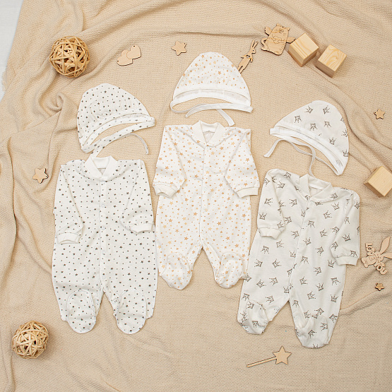 Комплект для новорожденного комбинезон с шапочкой арт.М-446