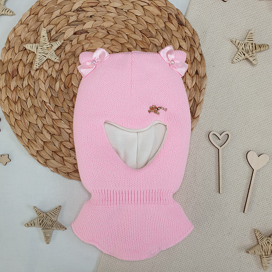 Шапка-шлем дет. "Ушки", для девочки 2-5 лет арт.Б-290