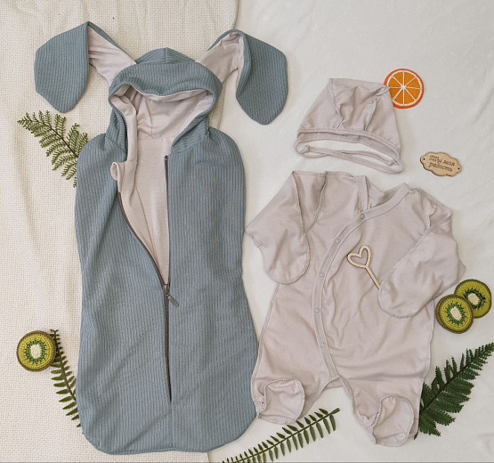 441 Комплект на выписку "Джуниор", мята, лето