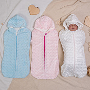 Кокон-пелёнка с капюшоном арт.0322 голубой