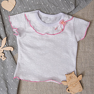 Футболка для девочки ажурная, белая арт.Ф-108 