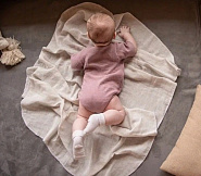 Д-38 Боди муслин, на кнопках, пудра