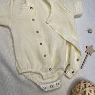 Д-38 Боди муслин, на кнопках, молочный