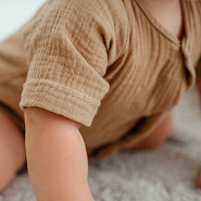 Д-38 Боди муслин, на кнопках, шоколад