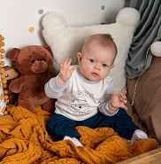 Лонгслив на двух кнопках с принтом "MONS" арт.КЛ-02