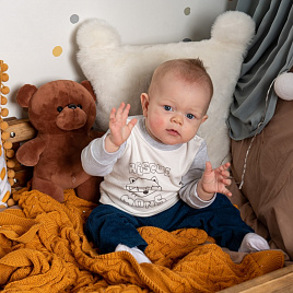 Лонгслив на двух кнопках с принтом "MONS" арт.КЛ-02 