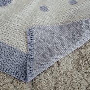 ПВ-39 Плед вязаный «Зая». серый софт