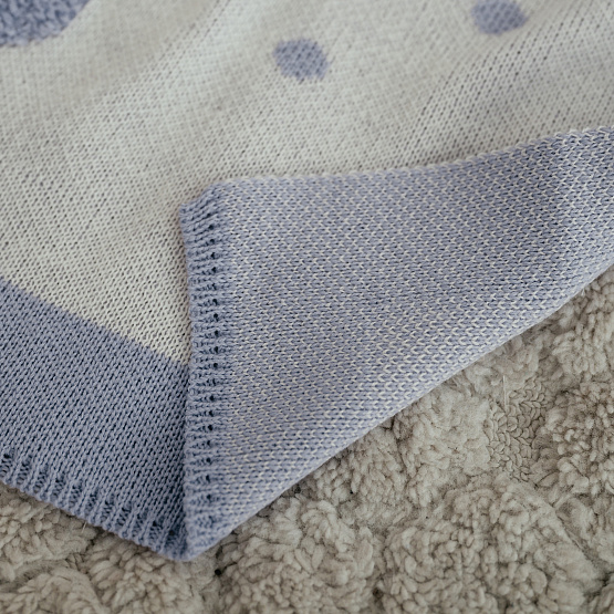 ПВ-39 Плед вязаный «Зая». серый софт