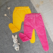 Ползунки велюровые арт.Т-30 для девочки, молочный