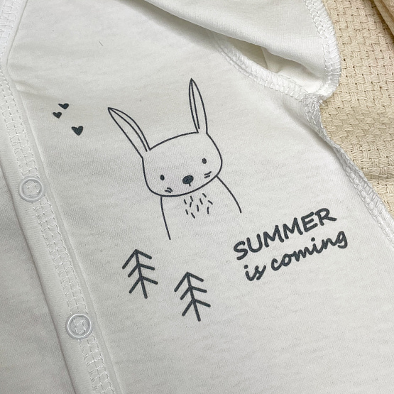 Комплект на выписку «Зайка на облаке» арт. 411