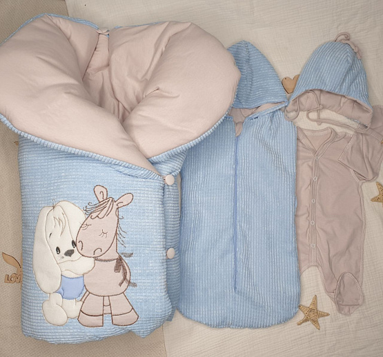 453 Комплект на выписку "Встреча", голубой