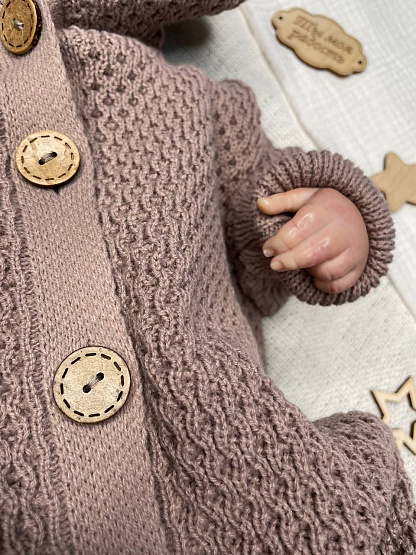 М-524 Вязаный комбинезон "Гномик". Шоколад