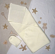 ПВ-35 Плед детский "Пчелка" с кармашком и шапочкой