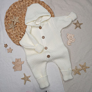 Арт. М-524 Вязаный комбинезон "Гномик", молочный