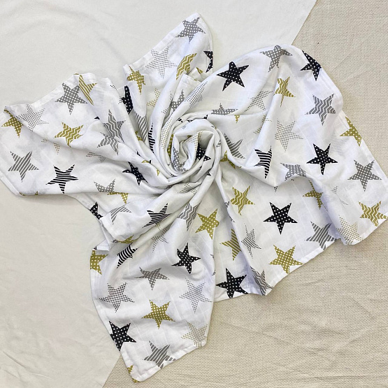 № 0881 Плед детский двусторонний, муслин 100*130см