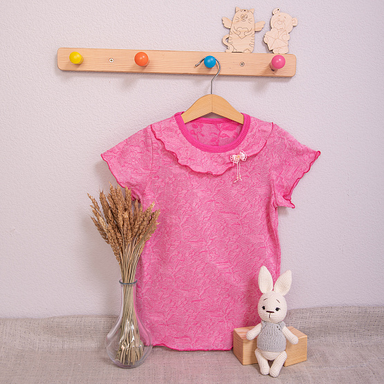 Футболка для девочки ажурная, цветная арт.Ф-108