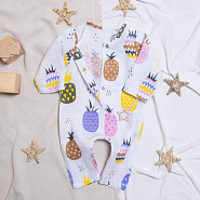 М-512 Комбинезон-слип из муслина, " Ананасы"