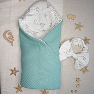 Арт. 444 Конверт на выписку "Счастливчик", мята