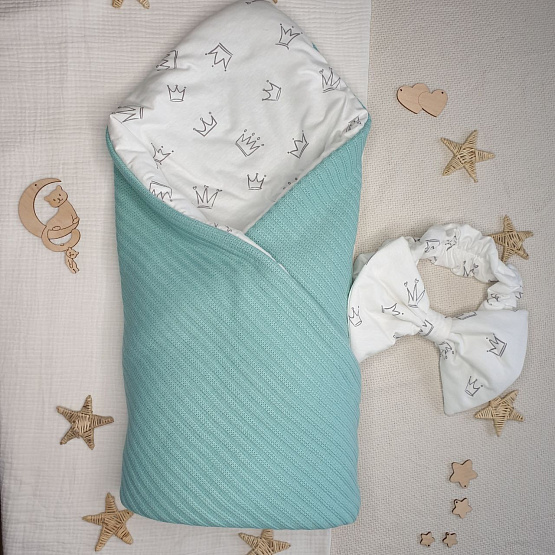 Арт. 444 Конверт на выписку "Счастливчик", мята