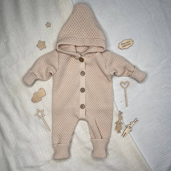 М-524 Вязаный комбинезон "Гномик" . Бежевый