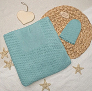 ПВ-35 Плед детский "Пчелка" с кармашком и шапочкой