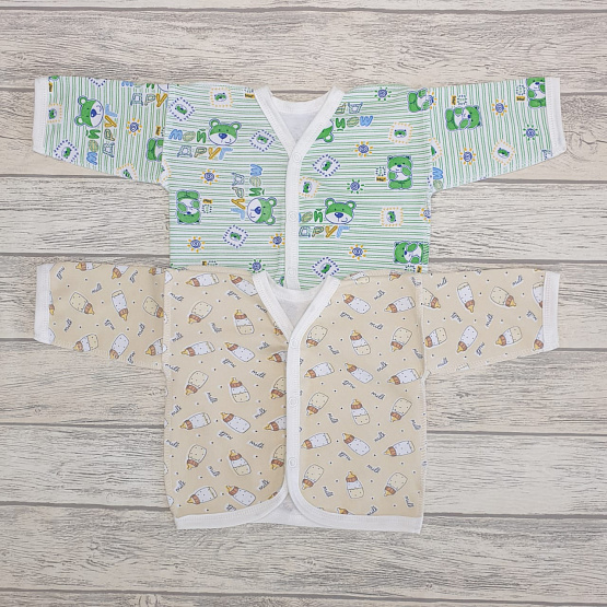 Распашонка детская на пуговицах, футер арт.Р-139