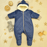 Комбинезон утеплённый "Еврозима" арт. 11-410 тёмно-синий