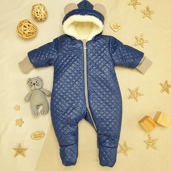 Комбинезон утеплённый "Еврозима" арт. 11-410 тёмно-синий