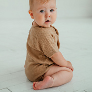 Д-38 Боди муслин, на кнопках, шоколад