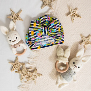 Шапочка детская для девочки "Бантик" №Б-284 полоска