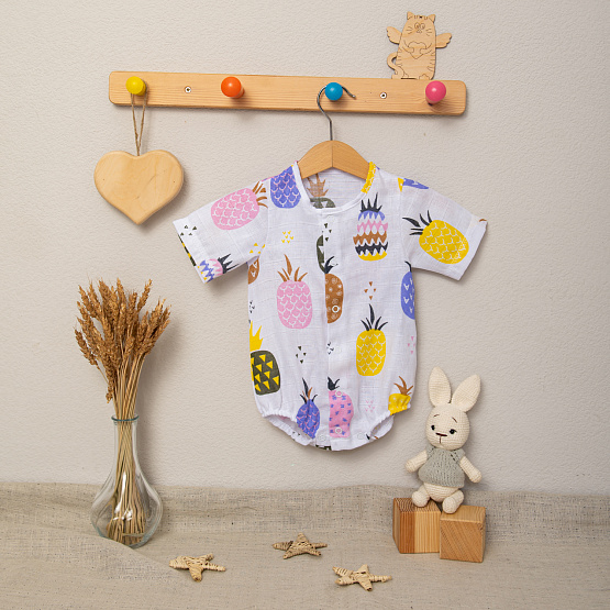 арт.Д-33  Боди детское муслин набивной