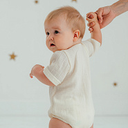 Д-38 Боди муслин, на кнопках, молочный