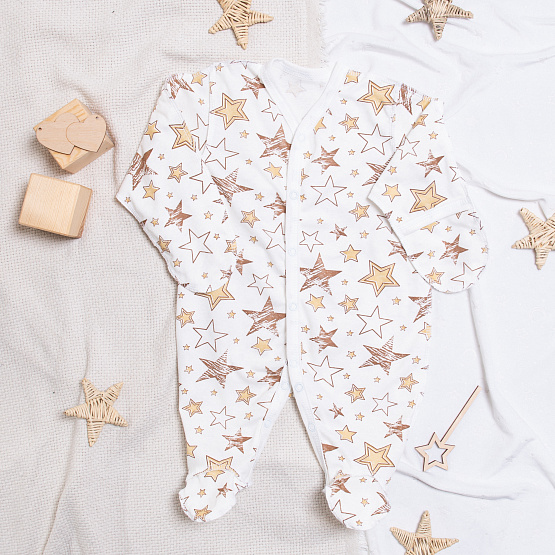 М-519 Комбинезон-слип на кнопках "Звезды"