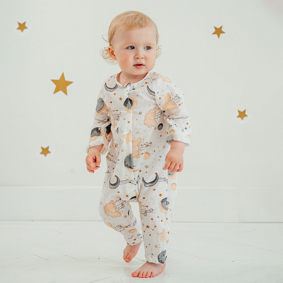 М-512 Комбинезон-слип из муслина с набивным рисунком